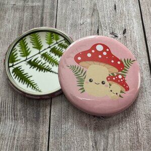 2.25" Pocket Mirror - Cute Mushrooms
